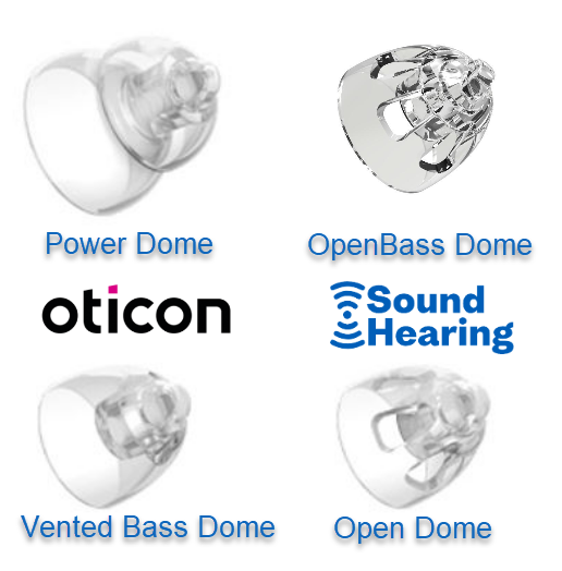 Oticon and Bernafon MiniFit Domes spare parts and accessories
