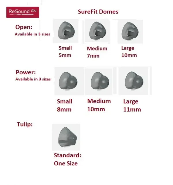 Resound SureFit 2 Domes-full-all sizes and styles shown
