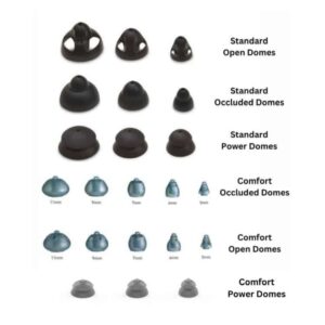 Image showing all available starkey hearing aid domes
