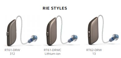 Resound One Hearing aids 3 images of hearing aids - rt61-drw-312, rt61-R and rt62-drw-13