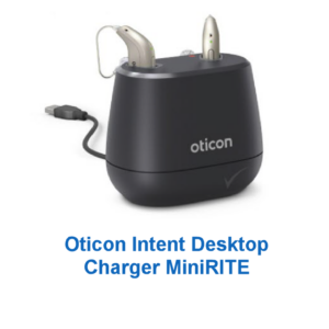 Oticon Intent Charger with Hearing Aids charging