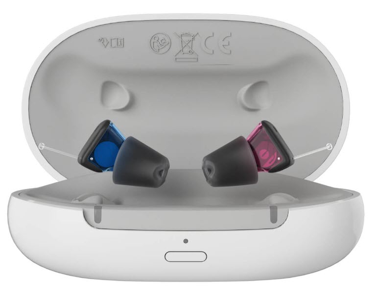 Signia Silk Charge and go c&g hearing aids with charger