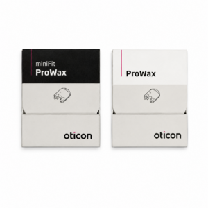 Pack of Oticon ProWax miniFit hearing aid wax guards and pack of ProWax filters